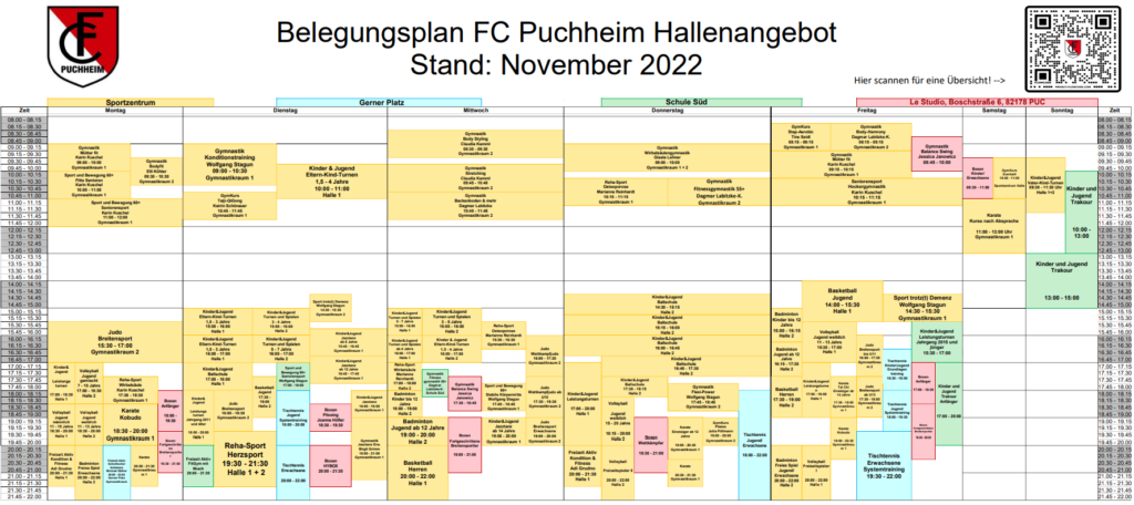 FC Puchheim Hallenangebot November 2022